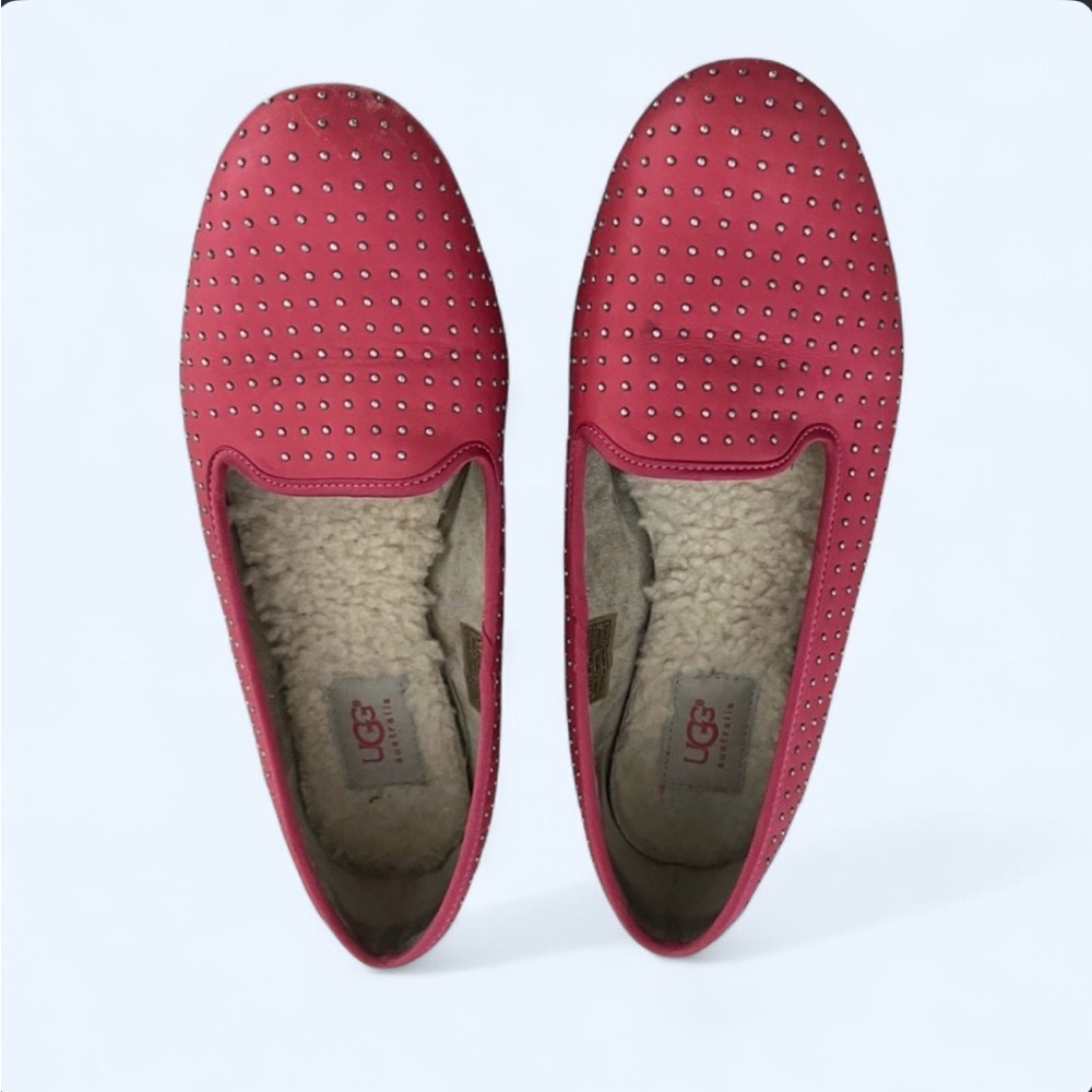 UGG Women's Pink Studded Flats